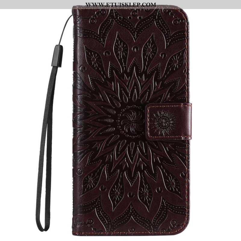 Etui Folio do iPhone 14 Pro Max Mandala Sun Ze Smyczą